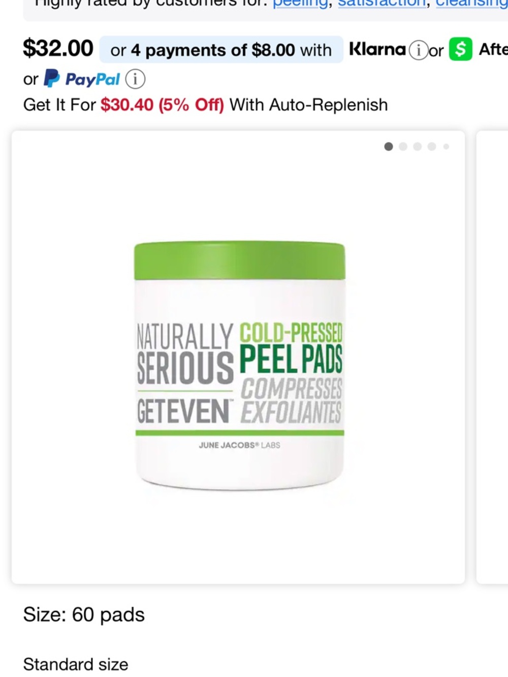 Naturally serious: Get Even Cold-Pressed Peel Pads